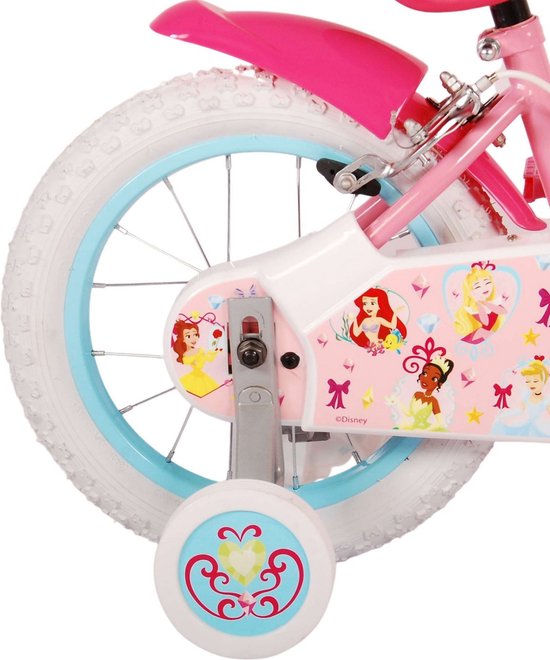 Disney Princess Kinderfiets - Meisjes - 14 inch - Roze - Twee handremmen van Disney — afbeelding 3