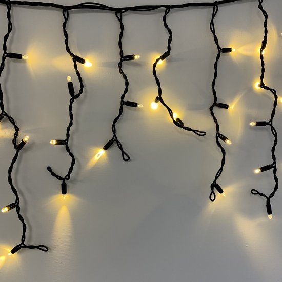 IJspegelverlichting koppelbaar | 12 meter met 456 LEDs – warm wit | rubber