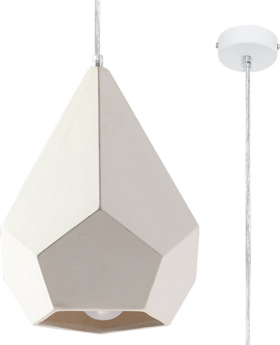 Keramische Hanglamp Pavlu'S - Hanglampen - Woonkamer Lamp - E27 - Wit
