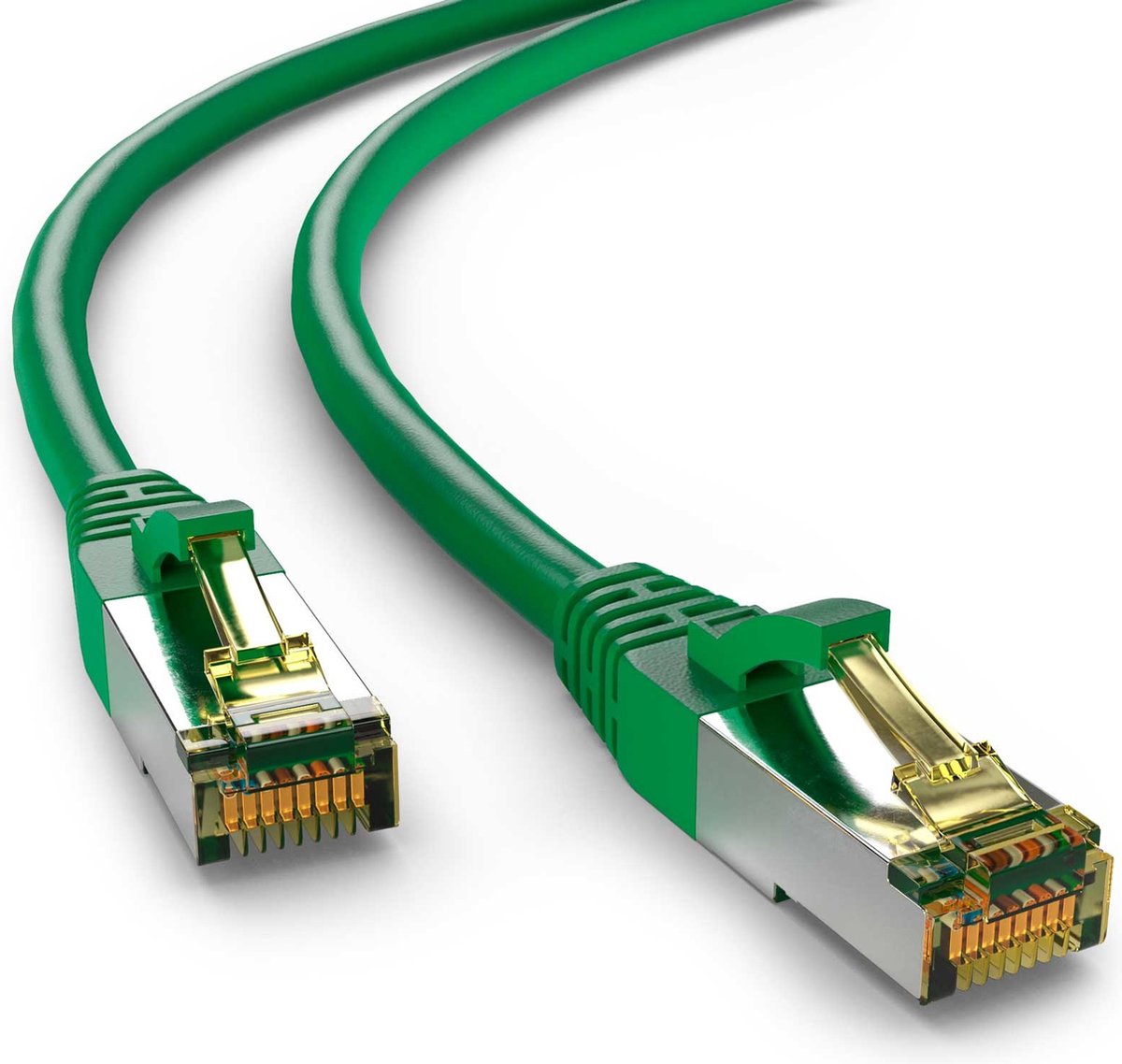 Cat6a S/FTP PIMF LSZH Groen 0.5 meter - Netwerkkabel - Computerkabel - Kabel