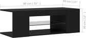 vidaXL TV avec éclairage LED 90x39x30 cm Noir