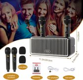 Karaoke Microfoon - Bluetooth Speaker - PA-Systeem - Set - Inclusief 2 Microfoons - Draagbaar