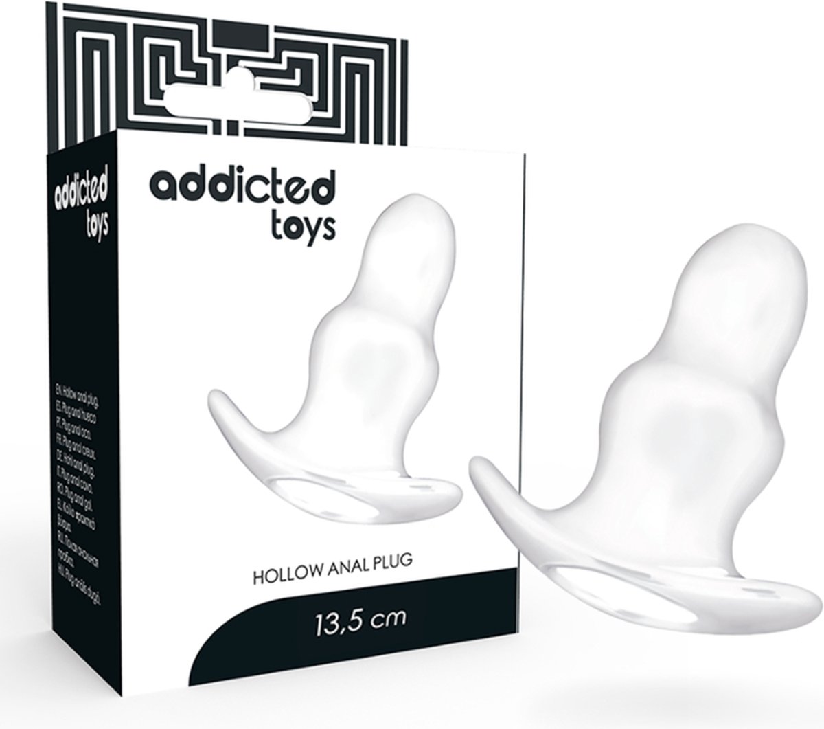 ADDICTED TOYS | Addicted Toys Big Hollow Tunnel Butt Plug - 13cm Translucent | Sex Toy for Couples | Sex Toy | Buttplug | Anal Plug