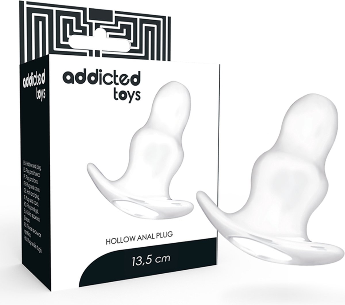 Goedkoopste ADDICTED TOYS | Addicted Toys Big Hollow Tunnel Butt Plug - 13cm Translucent | Sex Toy for Couples | Sex Toy | Buttplug | Anal Plug