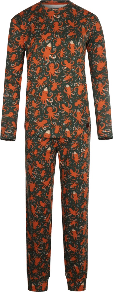 Ride to the moon | dames pyjama | maat 44 - 46 | octopus print | groen | Matching pyjama | Twinning