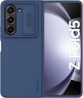 Nillkin CamShield Siliconen Hoesje voor de Samsung Galaxy Z Fold 5 - Back Cover met Camera Slider Blauw