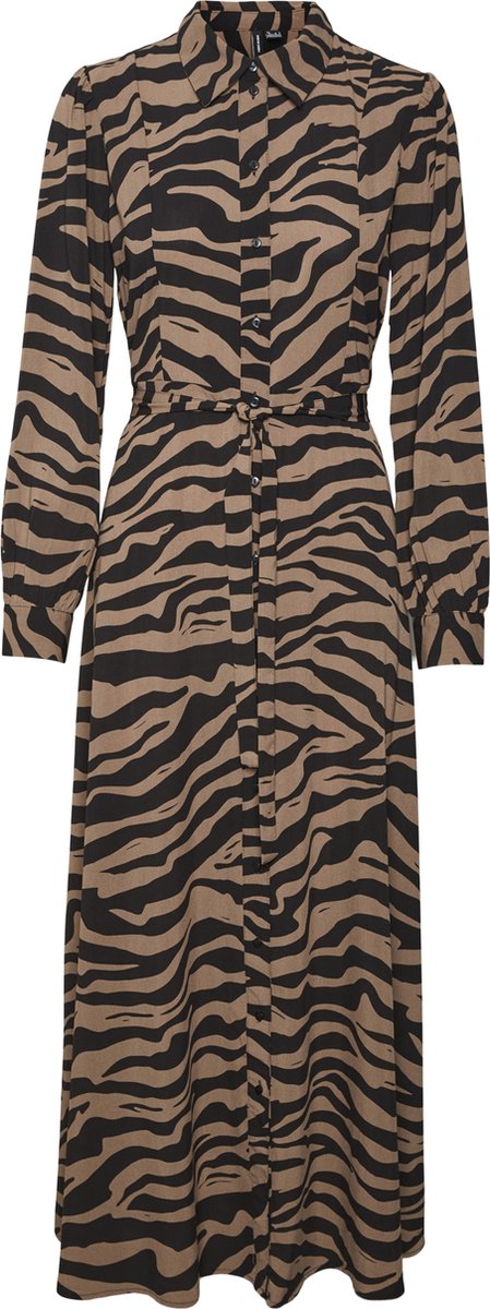 VERO MODA - VMSHILAH NAJA LS LONG SHIRT DRESS WVN GA - Dames - Mini jurken