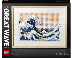 LEGO Art Hokusai – De grote golf, 3D Wanddecoratie Knutselpakket voor Volwassenen - 31208 LEGO Art Hokusai – De grote golf, 3D Wanddecoratie Knutselpakket voor Volwassenen - 31208