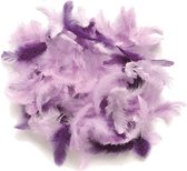 10 gram decoratie sierveren paars tinten - Sierveren/veertjes - Hobby en knutsel materialen
