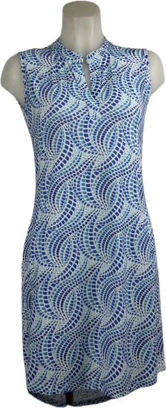 Angelle Milan – Travelkleding voor dames – Mouwloze Lichtblauwe Jurk – Ademend – Kreukherstellend – Duurzame jurk - In 5 maten - Maat XXL