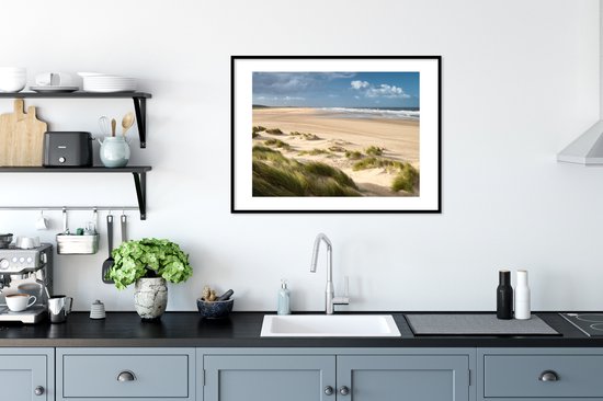 Cadre photo avec poster - Sable - Dune - Mer - 80x60 cm - Cadre poster