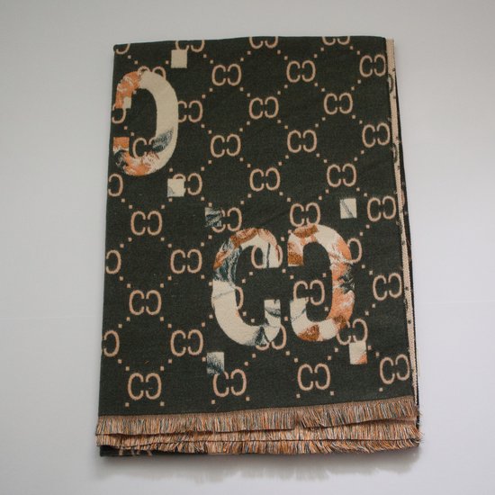Bijoutheek Sjaal (Fashion) Mucci patroon (185cm x 65cm) Groen