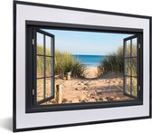 Affiche avec cadre Transparent - Plage - Mer - 60x40 cm