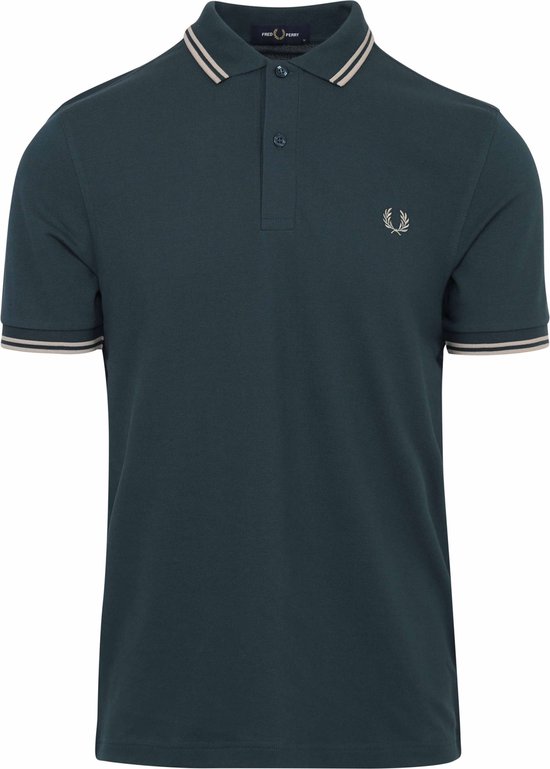 Fred Perry - Polo M3600 Vert Foncé 257 - Coupe Slim - Polo Homme Taille 3XL