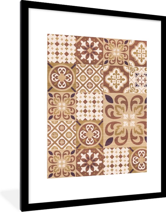 Artower® Fotolijst vintage bruin houten lijst voor 30 x 40 cm | posterlijst grote collage | Picture Frame Vintage Brown Wood 30 x 40 cm - Retro smalle fotolijst, bruine posterlijst