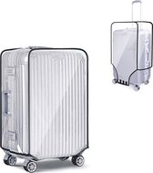 Kofferafdekkingen, reiskoffer, transparant, bagagebescherming, bagagekofferafdekking, transparante pvc-bagageafdekking, anti-stof, anti-kras, voor reizen (30 inch), transparant, transparant