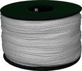 Gevlochten Koord – 100 meter – 1,5mm - Wit – Touw - Haspel