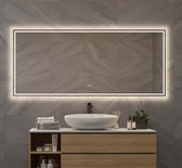Miroir de salle de bain avec éclairage LED, chauffage, capteur tactile et fonction de gradation 160x70 cm