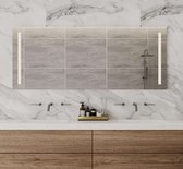 Miroir de salle de bain avec éclairage LED, chauffage, capteur et fonction de gradation 140x60 cm