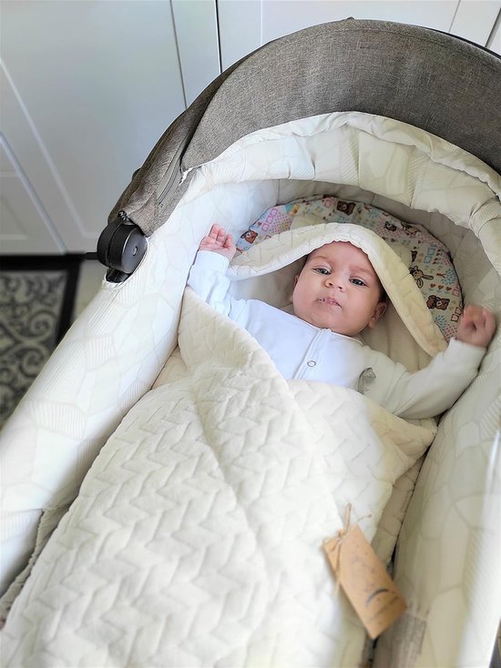Couverture d'emballage pour siège bébé, poussette et sièges enfant,  couverture bébé pour nouveau-né, dimensions idéales, 80 x 80 cm, avec  capuche et
