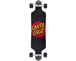 Santa Cruz Drop Through Longboard 36 Classic Dot Black