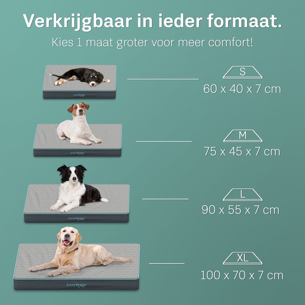 CozySense orthopedisch hondenkussen XL 100 x 70 cm thumbnail 2