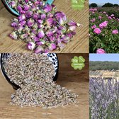 Gedroogde Lavendelbloemen en rozen knopjes 2x50g | Heerlijk geurend | Vitex Natura