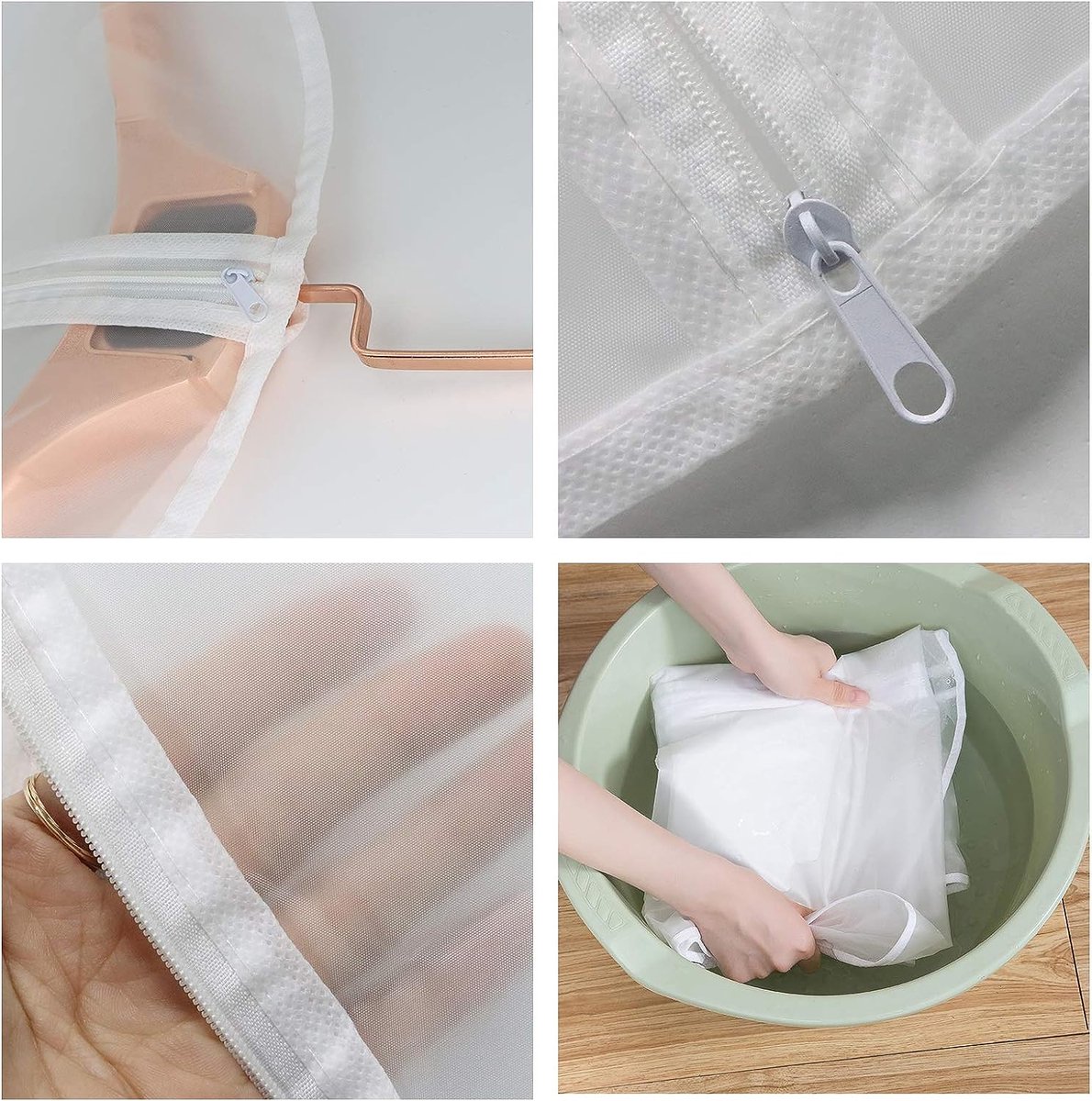 Housse De Vetement Penderie 4 Housses De Vêtements 120x60cm - Avec Fenêtre Transparente Et Fermeture Éclair - Anti-Poussière Housse Costume Homme