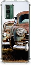Mobiel Case Nokia XR21 Telefoon Hoesje met doorzichtige rand Vintage Auto