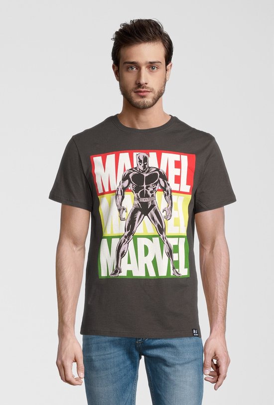 Recovered Marvel Black Panther Pop Art Zwart T-Shirt