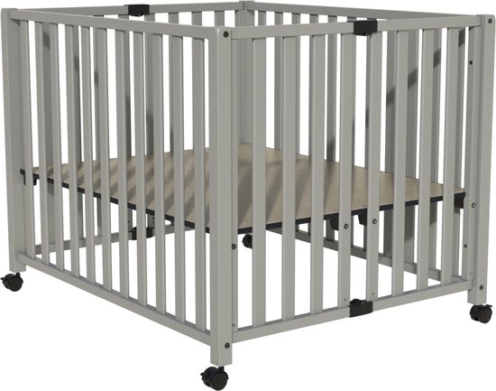 Product: Bebies First box Sarah Inklapbaar Met Wieltjes 76x95 Clay, van het merk Bebies First