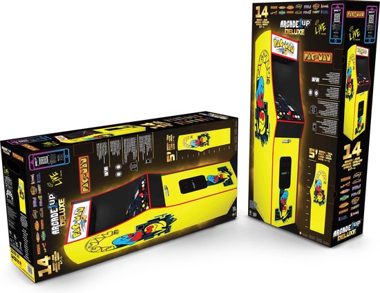 Arcade1Up - Pac-Man Deluxe Arcade Machine met 14 klassieke spellen - Arcade1Up