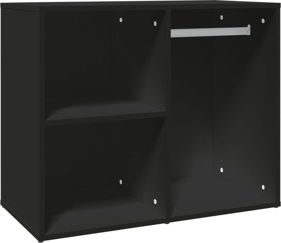 vidaXL - Kledingkast - 80x40x65 - cm - bewerkt - hout - zwart