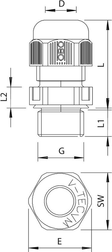 Foto: Obo v tec wartel kabel buisinvoer