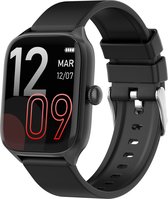 PowerLocus Oled PW9 Smartwatch - Smartwatch Heren & Dames – Horloge- HD Touchscreen - Stappenteller – Bloeddrukmeter - voor iOS & Android – Saturatiemeter - Zwart