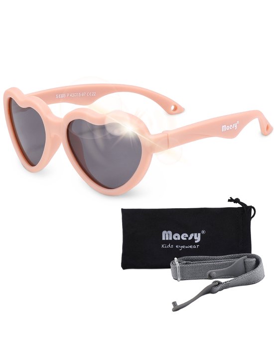 Lunettes De Soleil Polarisées UV400 Pour Bébé 6 Mois à 3 Ans – Cadre Silicone Flexible, Bandeau Réglable, Incassable