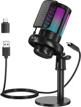 USB Microfoon - Zwart - Condensator Microfoon Voor PC - Met Dempknop - Gaming Microfoon - Streamen - Podcast Microfoon