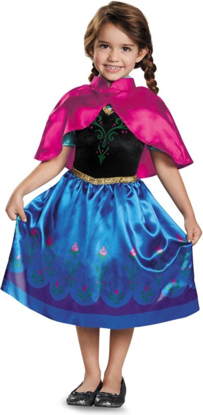 Smiffys Kostuum Jurk Kinderen -Kids tm jaar- Disney Frozen Anna Travelling Classic Multicolours