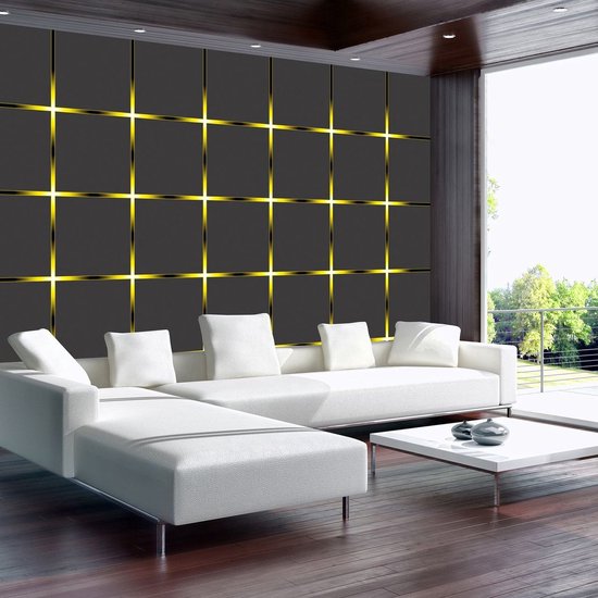 gris | Photomural jaune, revêtement mural