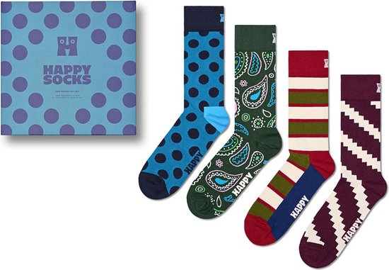 Happy Socks giftbox 4P sokken new vintage multi - 36-40