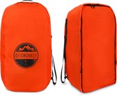 Flightbag voor backpack 2 in 1 - Reismonkey – Flight bag - raincover - Oranje – 50-80L - extra sterk