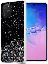 Cadorabo Hoesje geschikt voor Samsung Galaxy A91 / S10 LITE / M80s in Zwart met Glitter - Beschermhoes van flexibel TPU silicone met fonkelende glitters Case Cover Etui