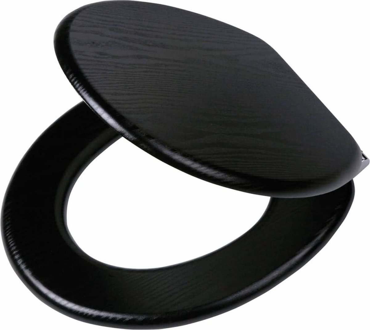 Tiger Blackwash - WC bril - Toiletbril met deksel - Soft Close - MDF - Zwart - Tiger