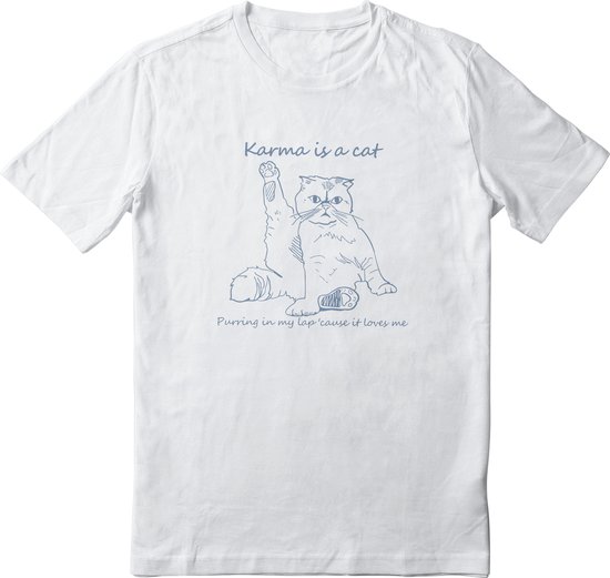 Karma Is A Cat Shirt - Dames T Shirt - Cat Lovers - Taylor Swift Fan Merch - Maat: XL