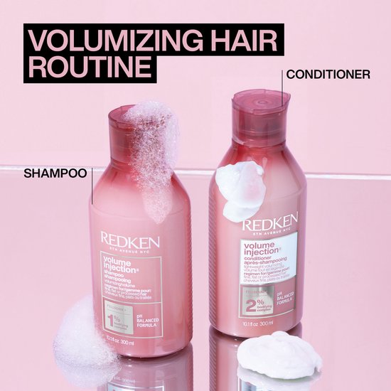 Redken Shampoing Volume Injection - Lifte avec brillance et donne plus de corps à tous les types de cheveux - 300ml