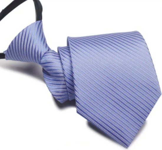 Leerella Cravattes élégantes à rayures bleu clair, couleurs vives et modèles avec rayures et pois.