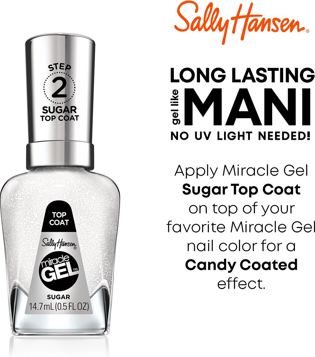 Sally Hansen Miracle Gel nagellak Sugar topcoat - 103