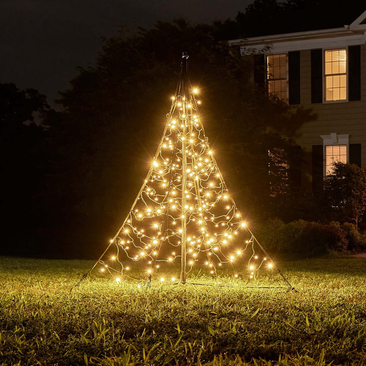 Fairybell Kerstboom voor buiten - All Surface / Geschikt voor alle ondergronden - 150CM-240LED - Warm wit met twinkle - Fairybell