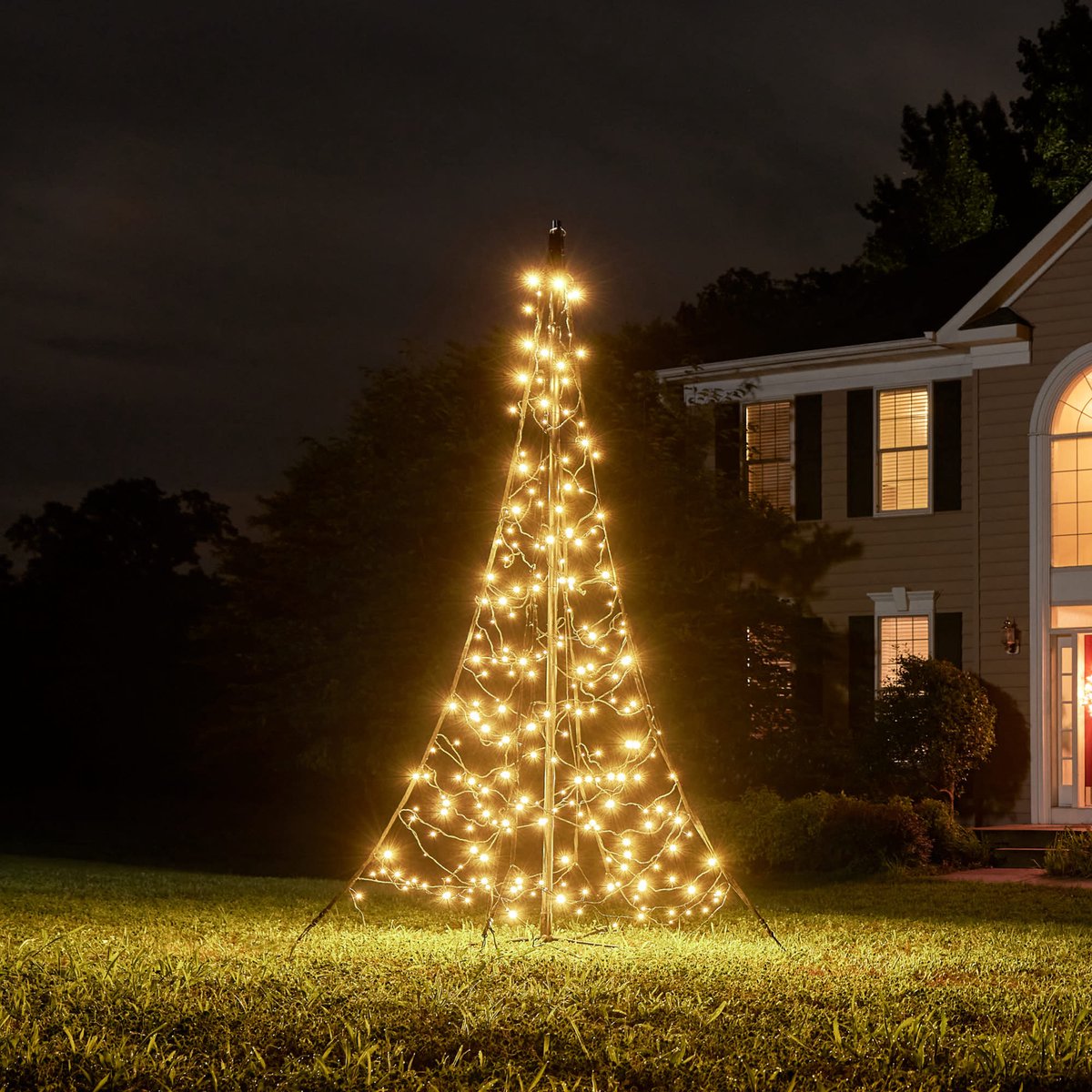 Fairybell Kerstboom voor buiten - All Surface / Geschikt voor alle ondergronden - 200CM-240LED Warm wit met twinkle - Fairybell