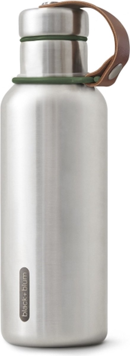 Black+Blum Insulated Water Bottle - Isoleerfles - 0.5Ltr - Olijfgroen